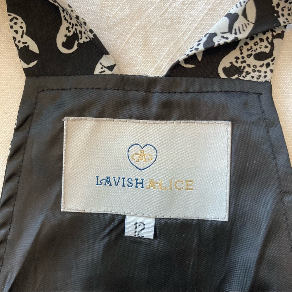 Lavish Alice black animal print art to wear overalls - Picture 12 of 13